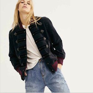 NWT Free People We The Free Corduroy Military Bomber Jacket